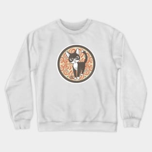 Cute black and white cat Crewneck Sweatshirt